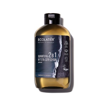 Гель д душа и шампунь ECOLATIER МЭН Urban Грейпфрут и вербена 600мл