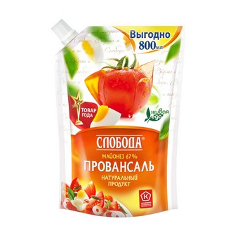 Майонез СЛОБОДА Провансаль 67% 800мл