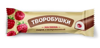 Сырок глазированный Творобушки Малина 20% флоу-пак 40 г.