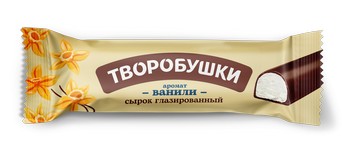 Сырок глазированный Творобушки ваниль в темной глазури 20% флоу-пак 40 г