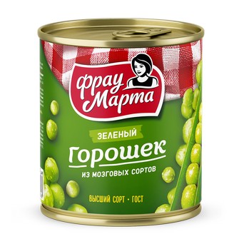 Горошек зеленый ФРАУ МАРТА 310 г
