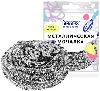 Мочалка метал для посуды Homex 1шт